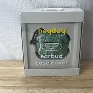 heyday Apple AirPods Gen 3 Hardshell Case with Clip - Jade Marble NEW